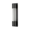 Z-Lite Striate 1 Light Outdoor Wall Sconce, Black & Clear Optic Glass 575M-BK-LED